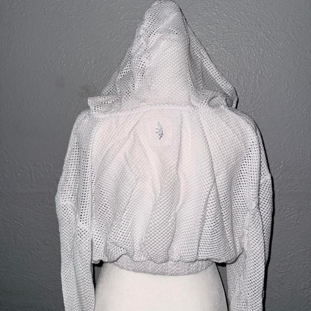 Free People Movement Size XS Fishnet‎ Mesh Cropped White - Picture 3 of 5